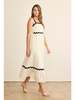 In February Doen Contrast Maxi Dress - Cream/Black - Thumbnail 3
