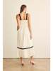 In February Doen Contrast Maxi Dress - Cream/Black - Thumbnail 4