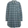 Claude de Barsac (Netherlands) Tartan Flannel Knit Baseball Hem Nightshirt Fluorite - Thumbnail 1