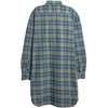Claude de Barsac (Netherlands) Tartan Flannel Knit Baseball Hem Nightshirt Fluorite - Thumbnail 7