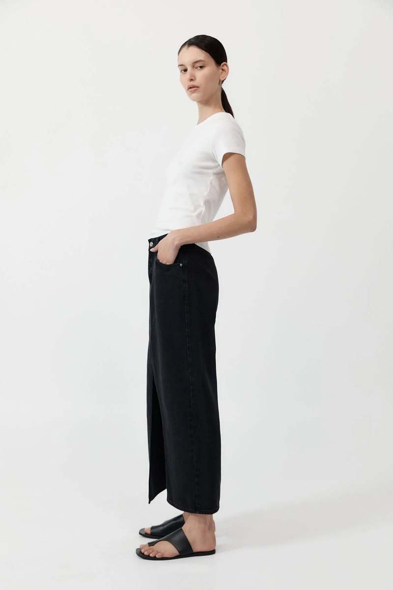 St. Agni Denim Maxi - Washed Black St. Agni Denim Maxi - Washed Black