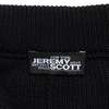 JEREMY SCOTT (Italy) Moschino Schurwolle 1x1 Rib Knit Torched Pantalons Onyx : L - Thumbnail 7