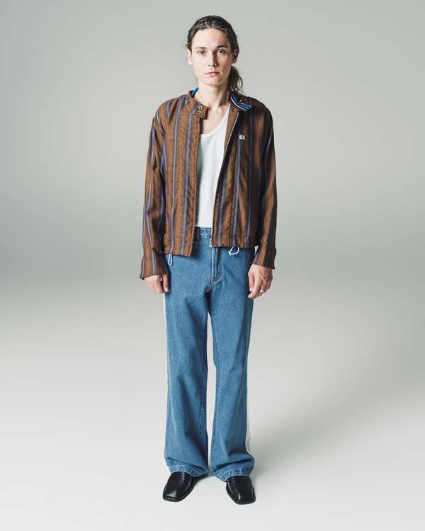 Wales Bonner Enzyme Wash Denim Eternity Trousers - Light Blue 