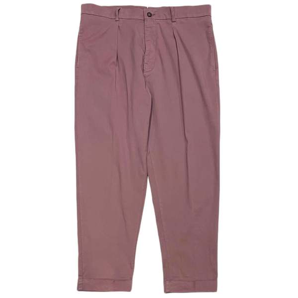 Fresh Camogli Pleated Cotton Chino Pants - Onion