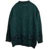 obermeyer (Germany) Intarsia Melange Wool 1x1 Rib Knit Studded Jumper Emerald : L - Thumbnail 7