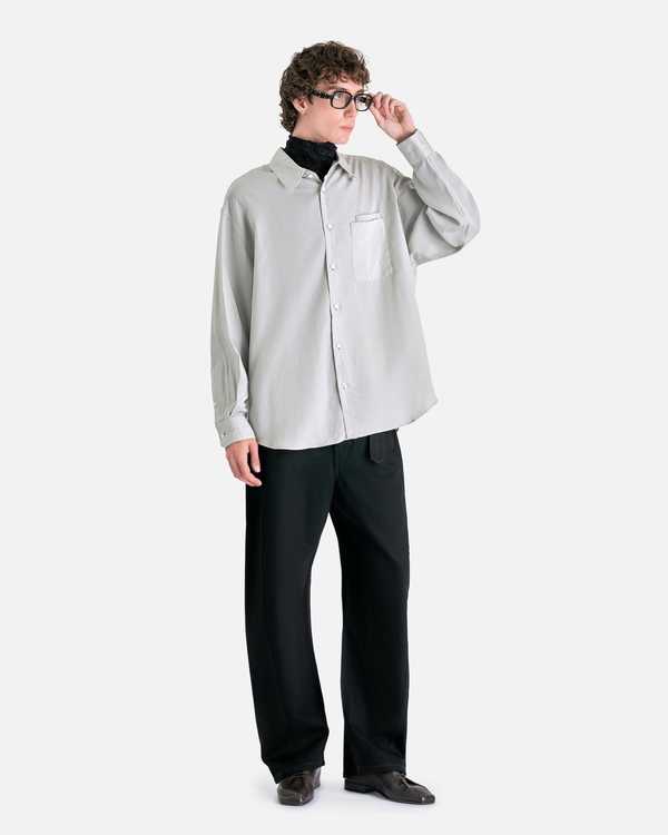 Lemaire Double Pocket LS Shirt - Cloud Grey | Garmentory