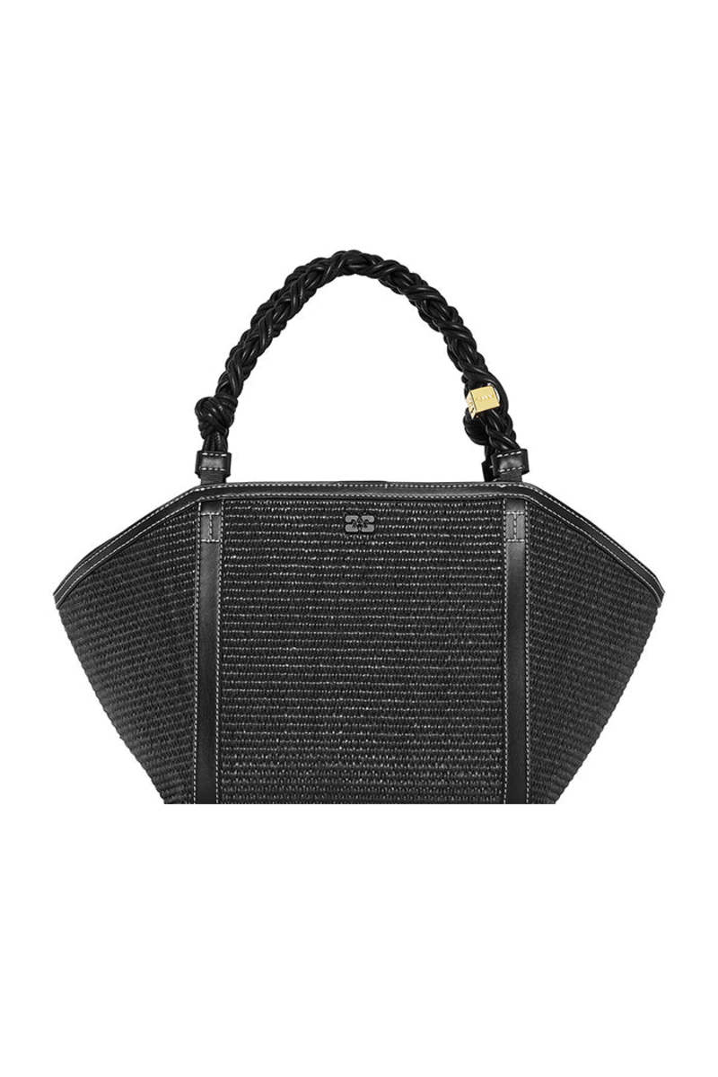 送料・関税込【GANNI】MEDIUM GANNI BOU TOTE BAG Ganni Medium Raffia Bou Tote | Garmentory