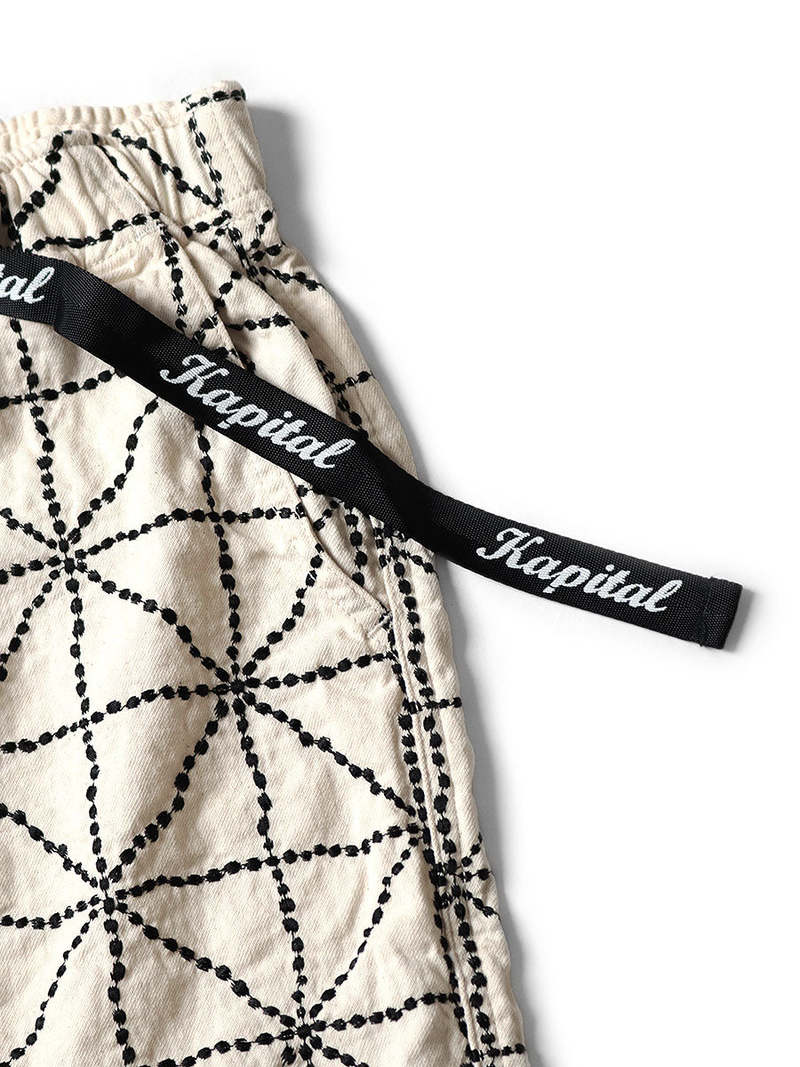 Kapital 8oz Color Denim FOLK-DOJO EASY Shorts - NAT