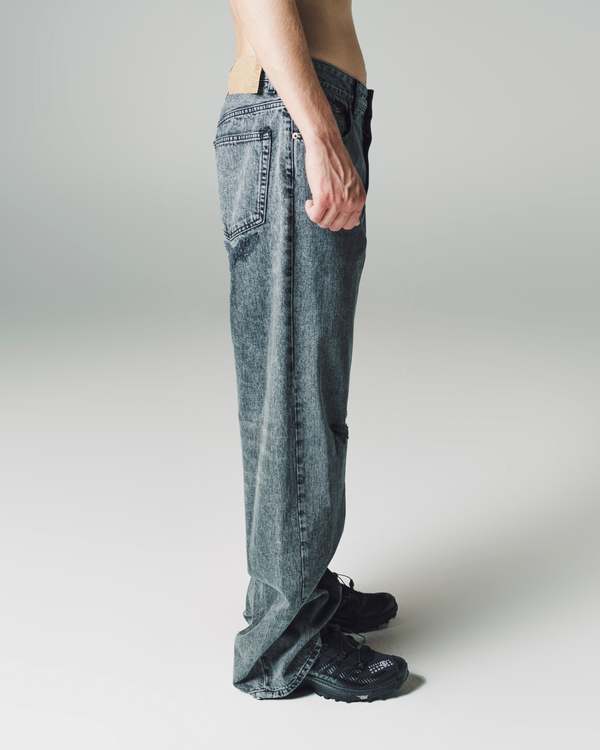 MM6 Maison Margiela 5 Pocket Straight Leg Jeans - Black Washed