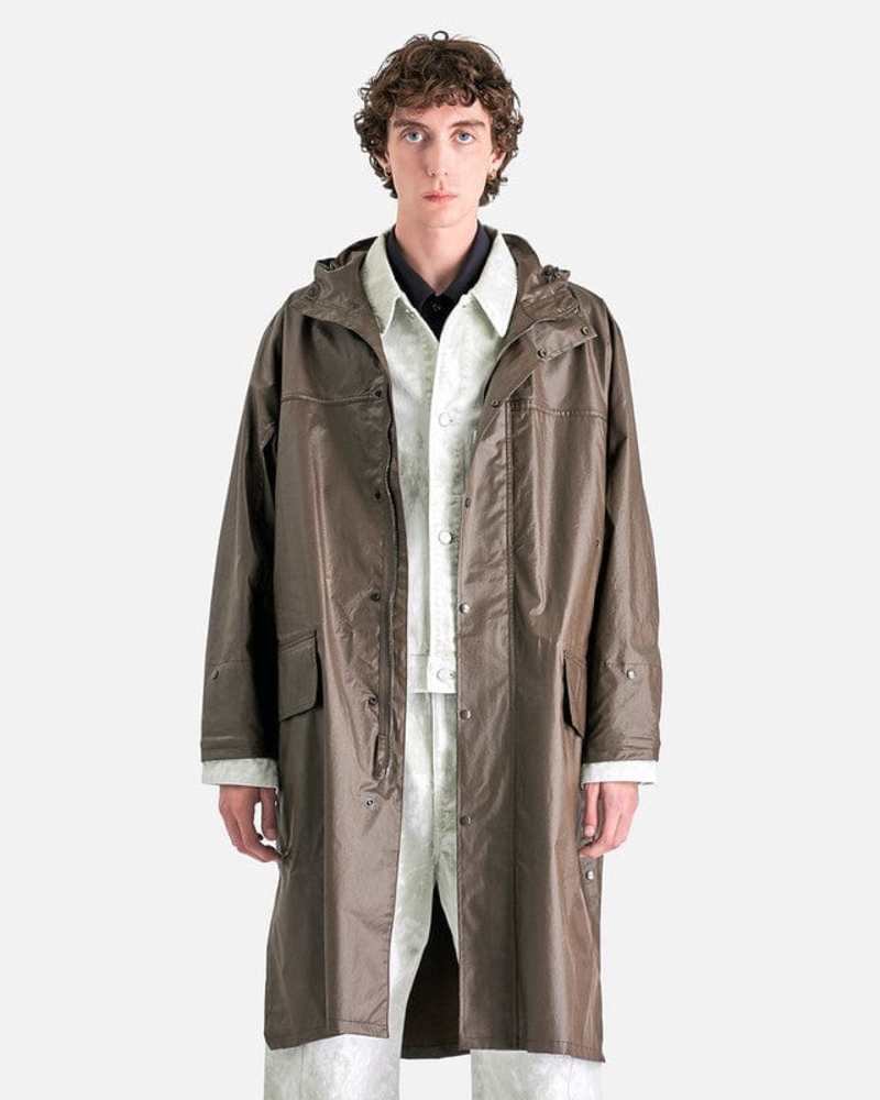 Lemaire Hooded Raincoat - Dark Tobacco | Garmentory