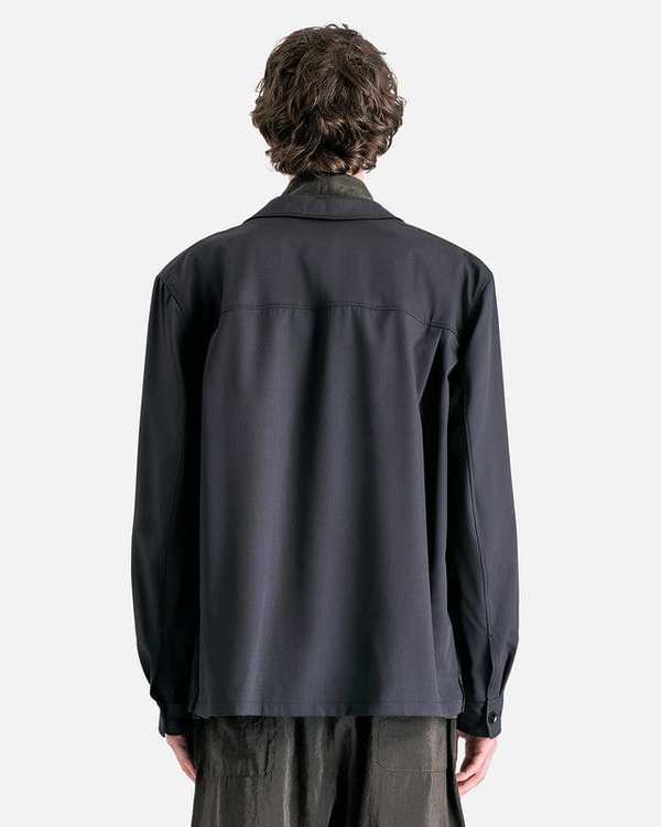 Lemaire Soft Military Overshirt - Jet Black | Garmentory