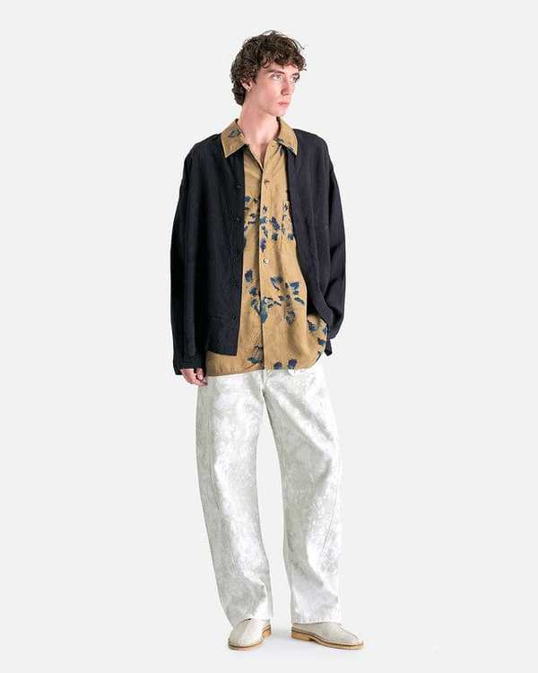 Lemaire Summer Shirt - Khaki/Ink | Garmentory