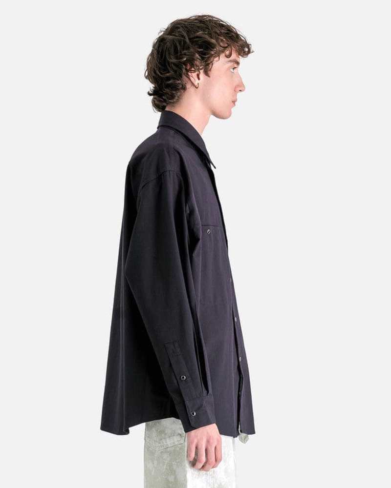 Lemaire Welt Pocket Shirt - Midnight Indigo | Garmentory