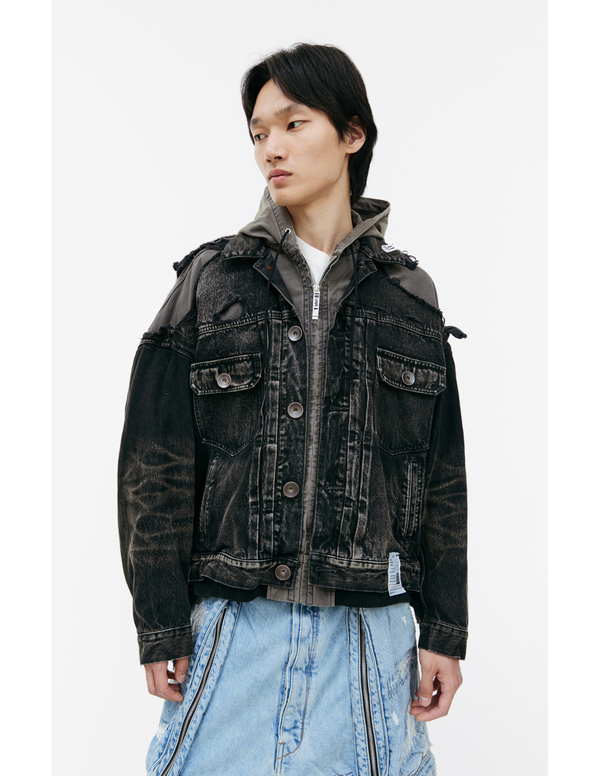 Maison Mihara Yasuhiro Destroyed Denim Jacket | Garmentory
