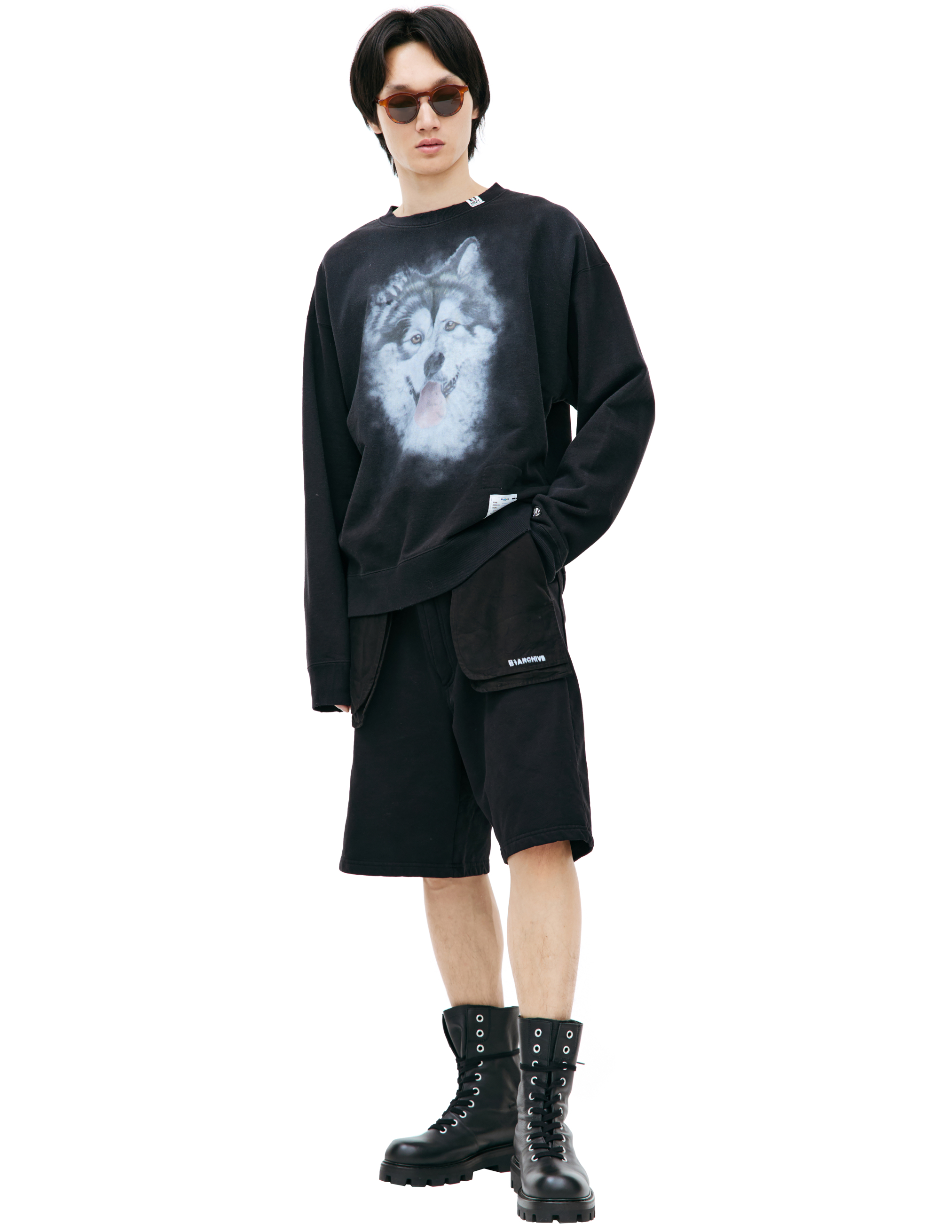 Maison Mihara Yasuhiro Dog Printed Sweatshirt | Garmentory