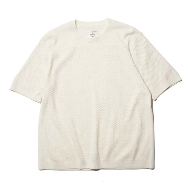 Reigning Champ☆メッシュニット Cotton Linen Yard Shirt 半袖 Reigning Champ Cotton Linen Yard Shirt - Ivory | Garmentory