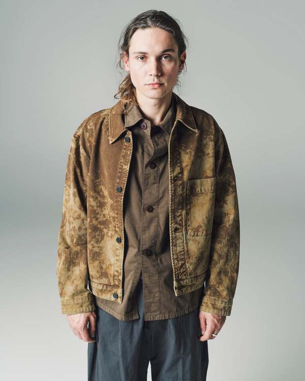 Lemaire Acid Snow Denim Boxy Trucker Jacket - Bronze | Garmentory