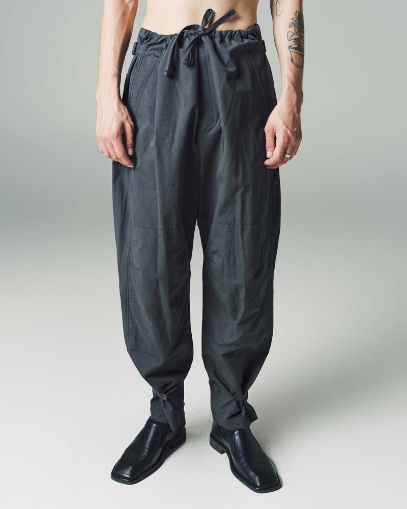 Lemaire Maxi Military Pants - Anthracite Brown 