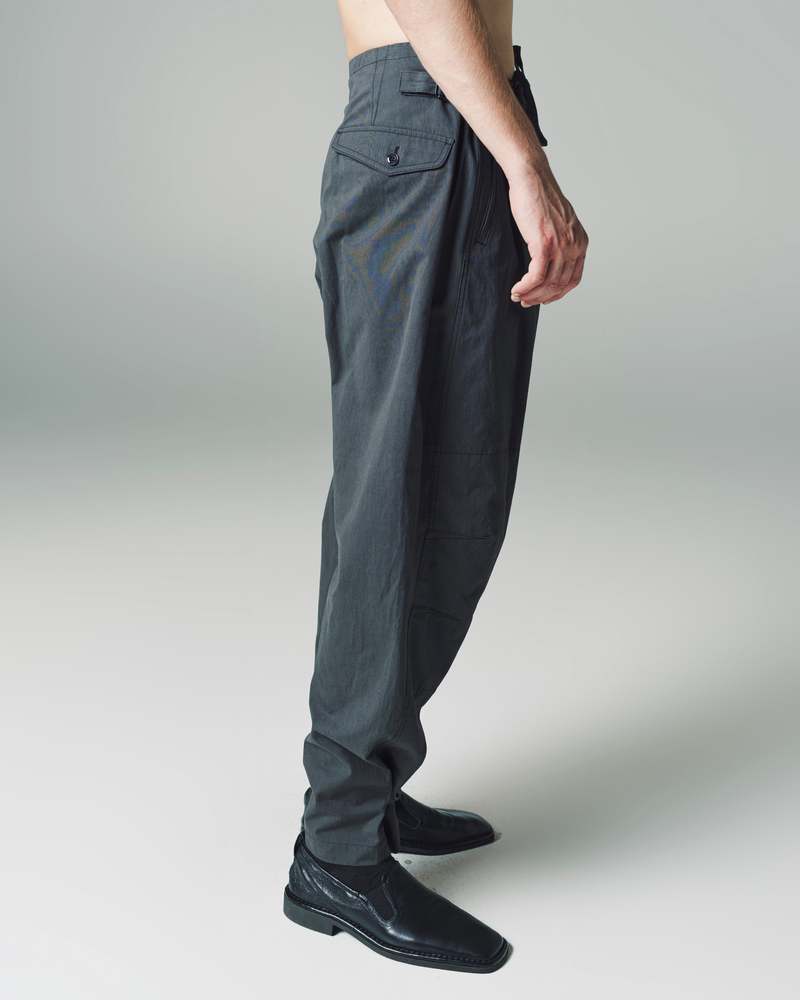 Lemaire Maxi Military Pants - Anthracite Brown 