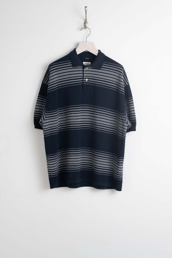 Nanamica Stripe Polo Sweater - Navy | Garmentory