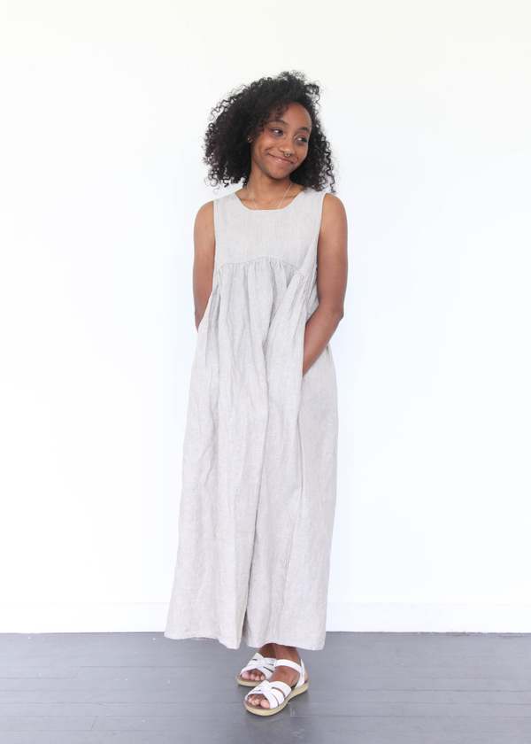 ICHI ANTIQUITES Linen Canvas Dress | Garmentory