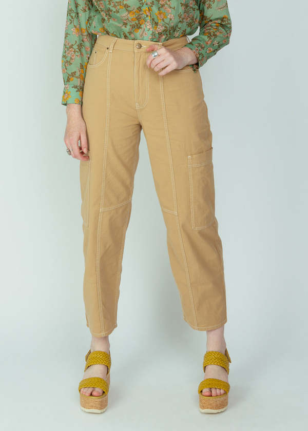 【CHLOE STORA】フロントボタンパンツ Chloe Stora Rajasthan Trouser - Beige | Garmentory