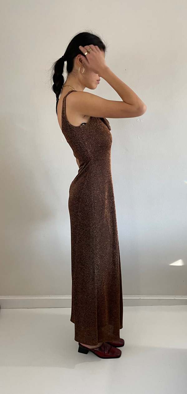 green emerald velvet dress LOLA Long Sleeve Glitter Wrap Dress main image 1