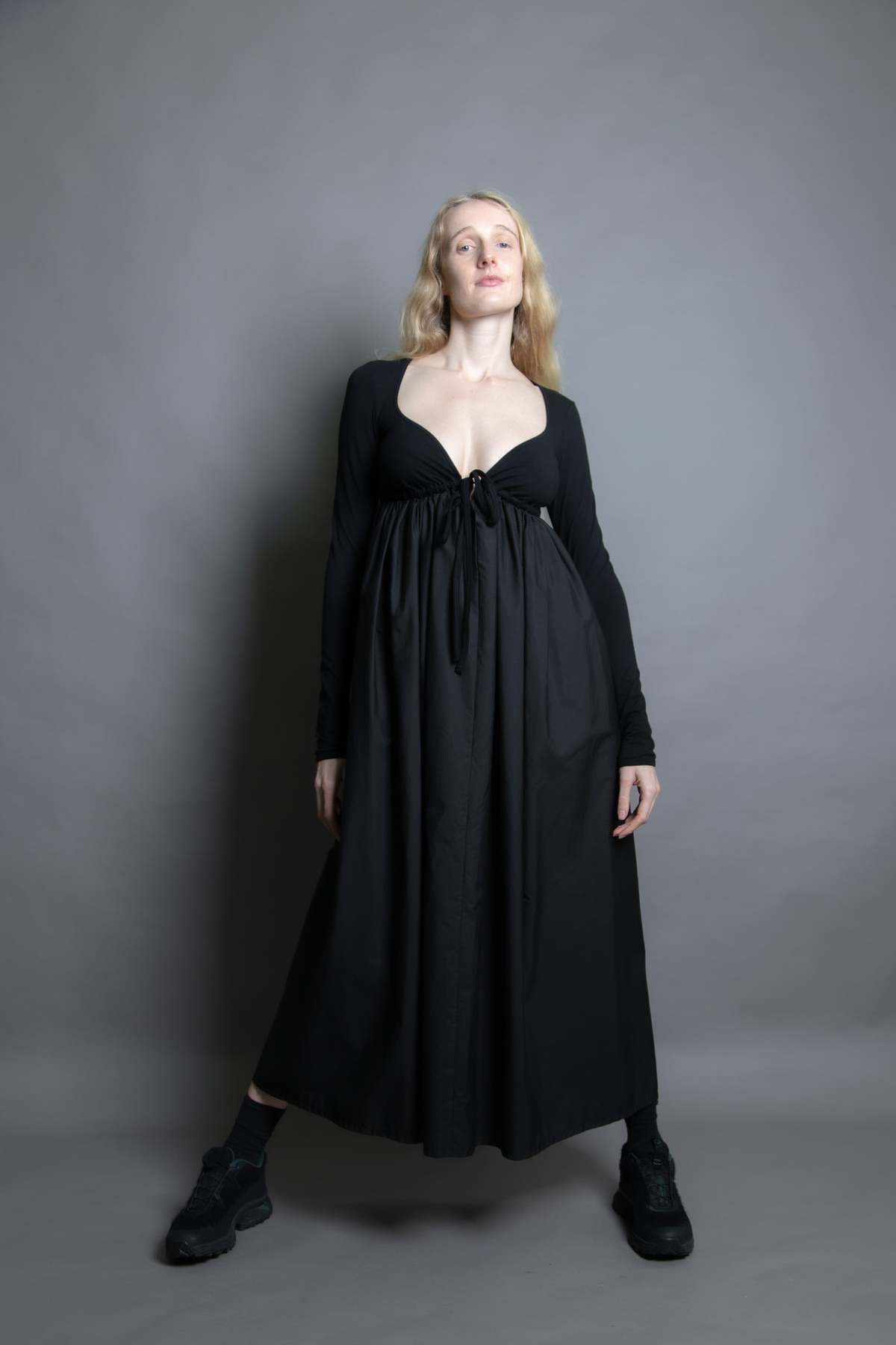 mesh material dress Into Pieces Mesh Maxi Dress