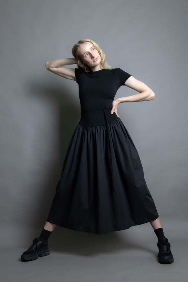 Rachel Mills Mini Tee Maxi Dress - Black | Garmentory