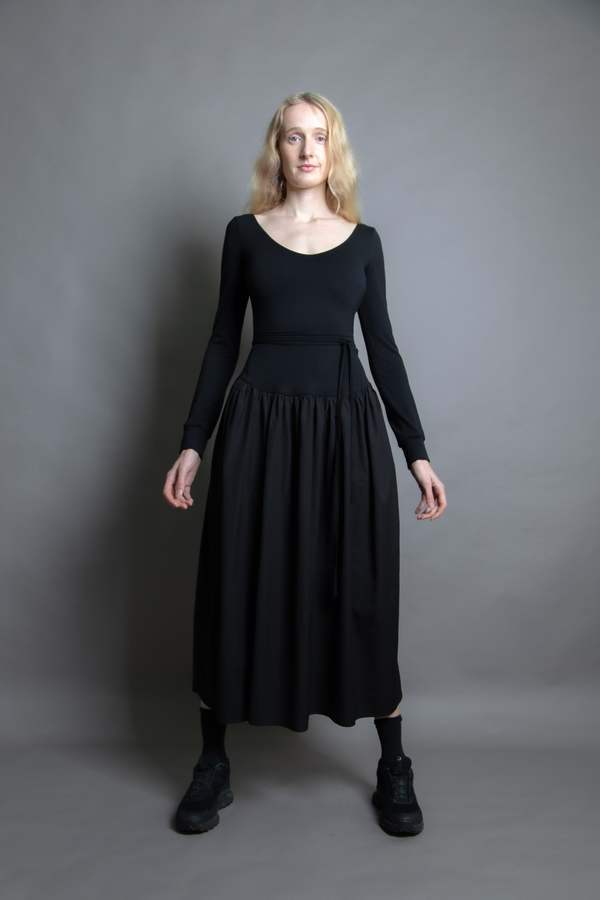 maxi shirt dress belted Collared Maxi Shirt Dress Espresso Colorblock / Small