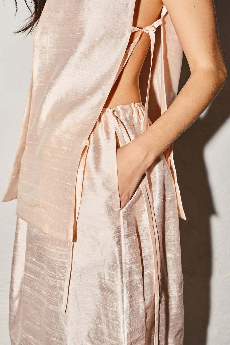 Datura Dupion Ruffle Skirt - Rose Quartz Datura Dupion Ruffle Skirt - Rose Quartz