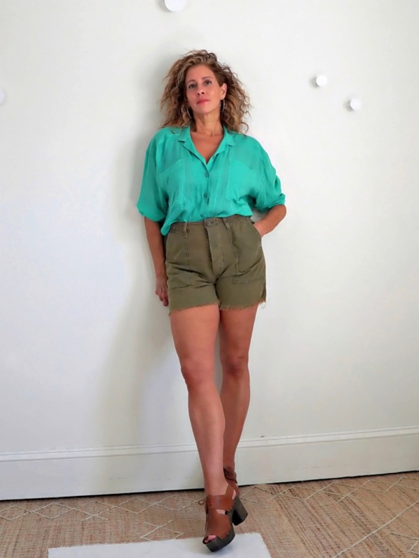 French Top + Skirt Set - Teal Green