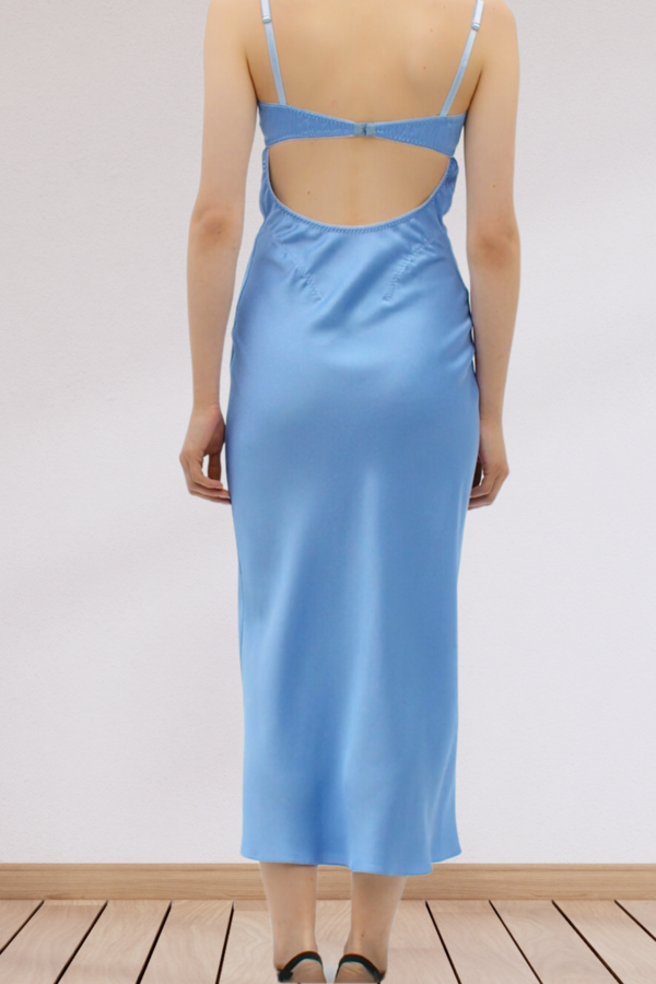Anna October Waterlily Midi Dress - Blue | Garmentory
