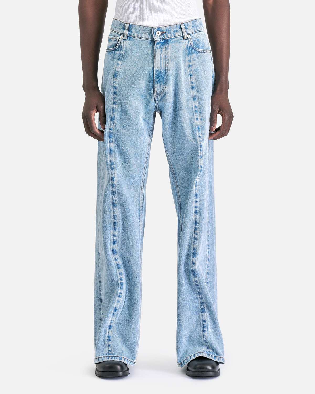 デニム・ジーパン Y PROJECT SS24 'Evergreen' jeans (207PA007 EVERGREENICEBLUE) 207PA007-D51-EVE90182517.jpg?v