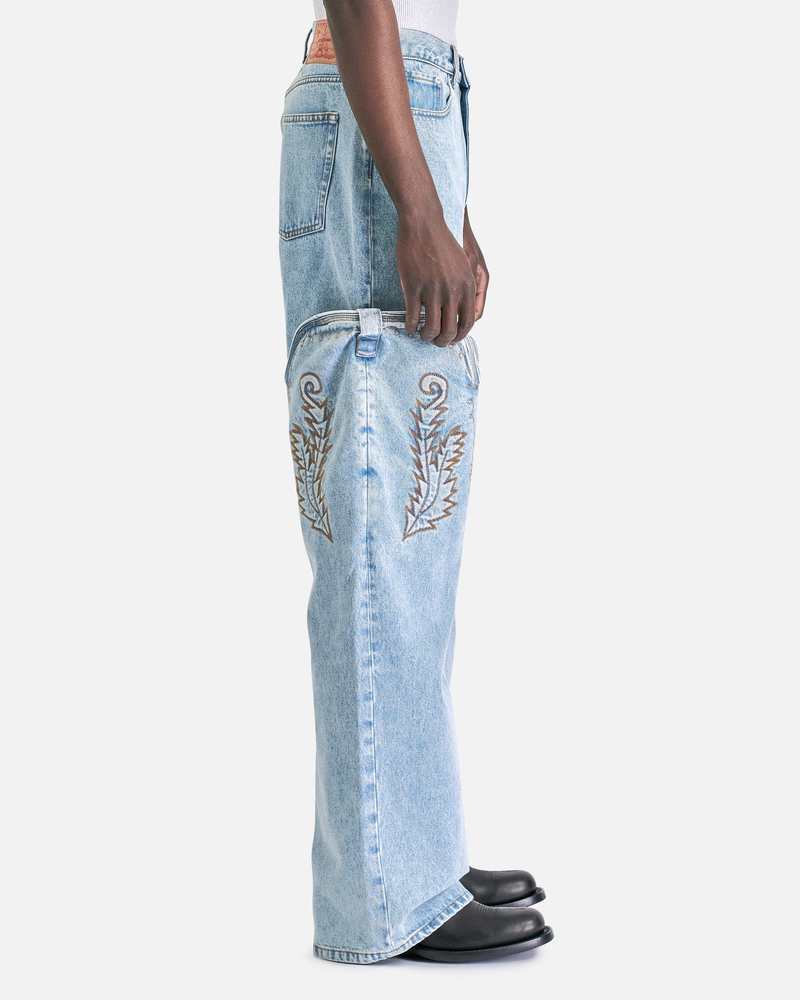 パンツ Y/PROJECT EVERGREEN MAXI COWBOY Y/PROJECT Men's' Evergreen Maxi Cowboy Cuff Jeans in Black