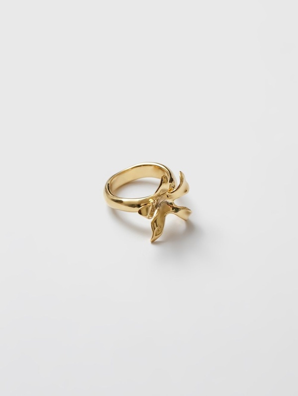 Wolf Circus Lilah Flower Ring - 14k Gold Plated 