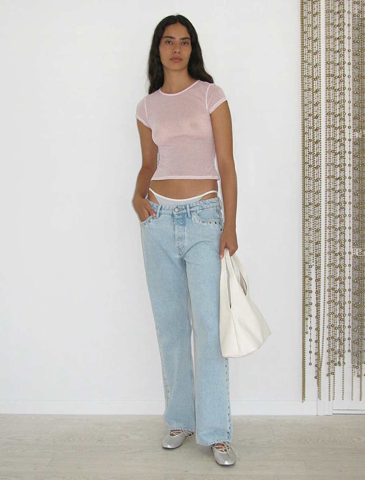 Paloma wool Malvo ロゴシャツ　ピンクチェック Paloma wool Malvo ロゴシャツピンクチェック