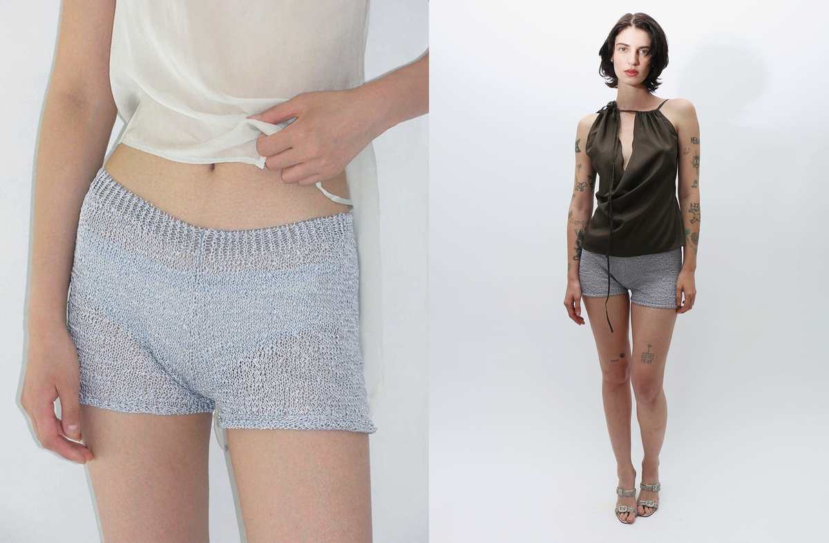 Paloma Wool Trefle Mini Shorts - Silver | Garmentory