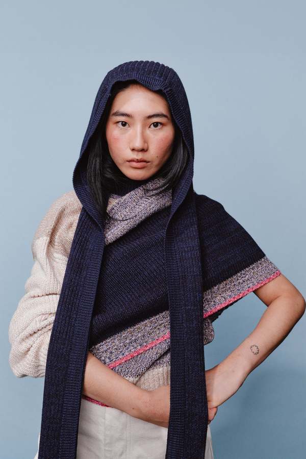 小物 BOTT HOUNDSTOOTH HOODED SCARF 小物 BOTT HOUNDSTOOTH HOODED SCARF 24AW Hooded Scarf