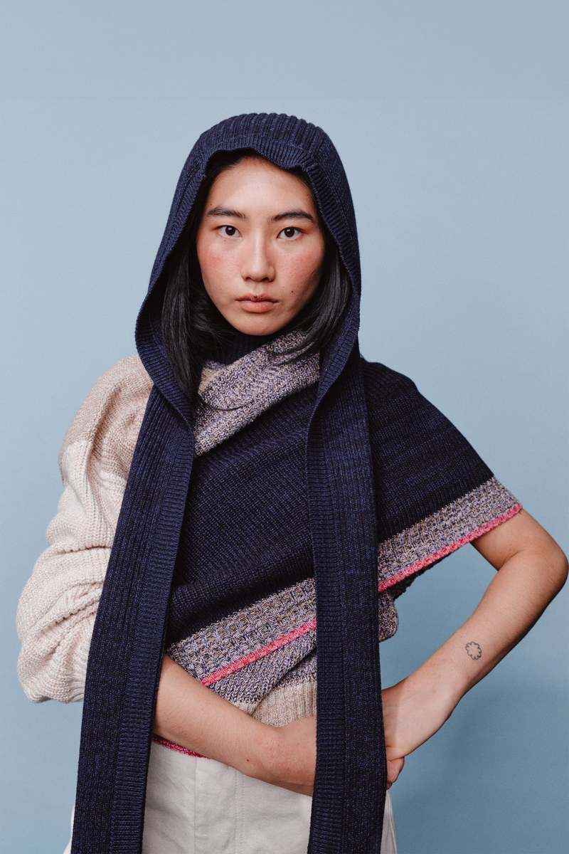 ホットなアイテム、ホットな節約 Hood Kowtow Scarf Garmentory | Melange Navy - 03 小物