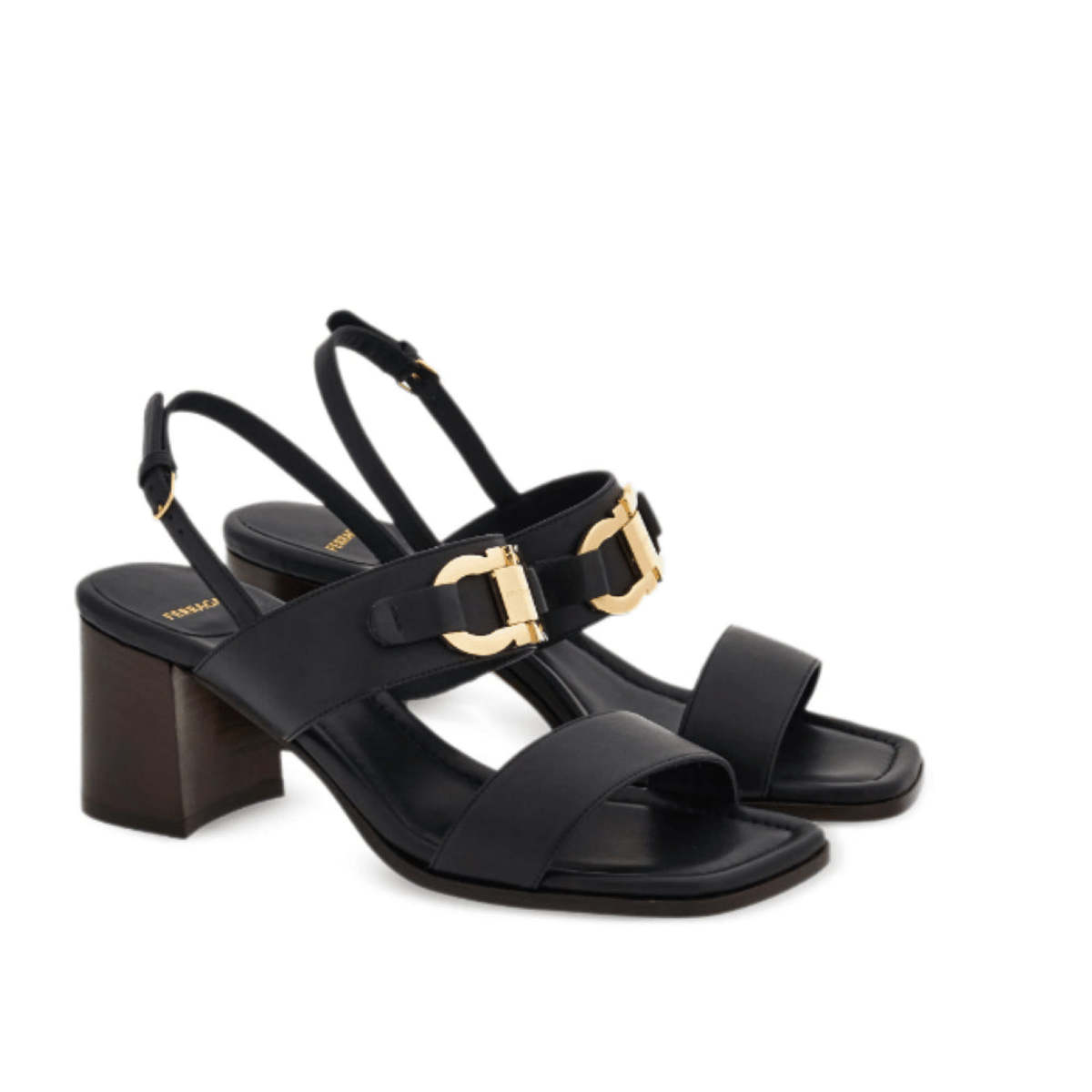 Salvatore Ferragamo Womens Lou 55mm Gancini Buckle Leather