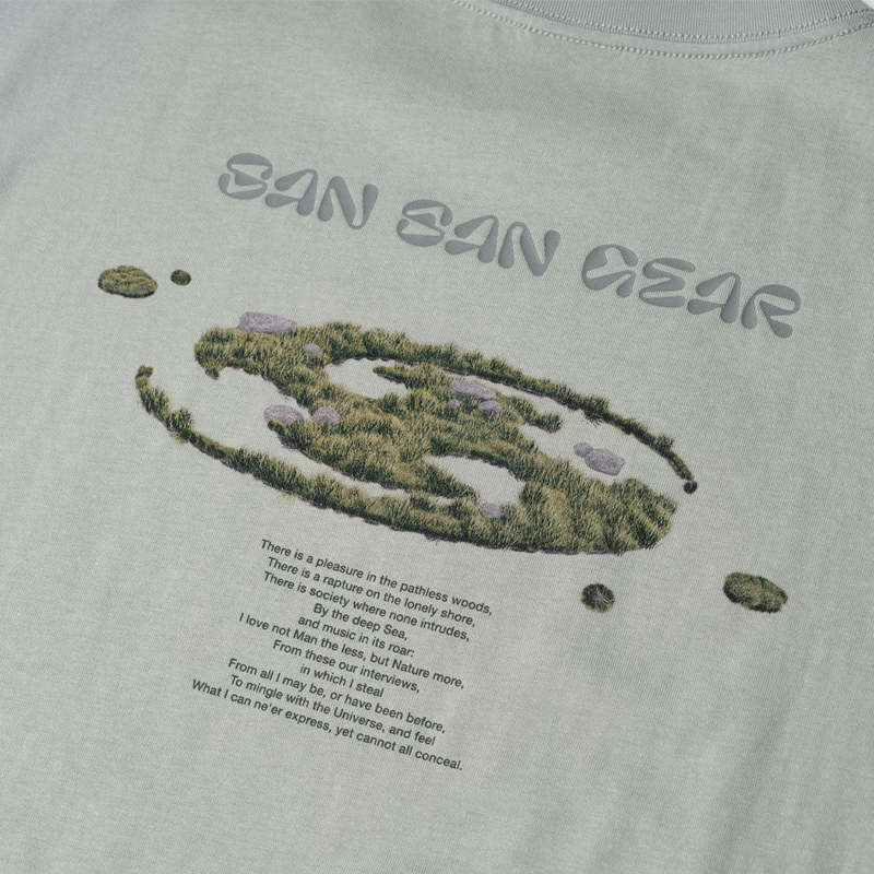 【SAN SAN GEAR】 FOREST T-SHIRT [Warm Grey] San San Gear Forest T-Shirt - Warm Grey | Garmentory