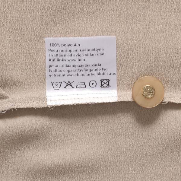 L-KOLTTU OY (Finland) Crpe Weave Collarless Armseye Swagger Coat Sand : L