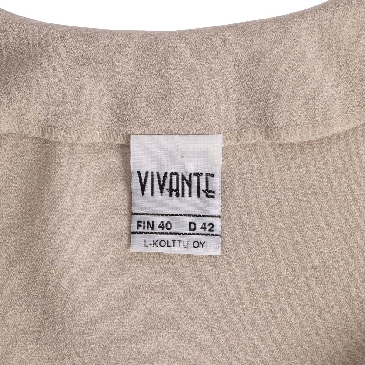 L-KOLTTU OY (Finland) Crêpe Weave Collarless Armseye Swagger Coat Sand : L - Image 10 of 10