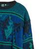 LUPO Jacquard Melange Yarn Drop Shoulder Jumper - Azurite - Thumbnail 2