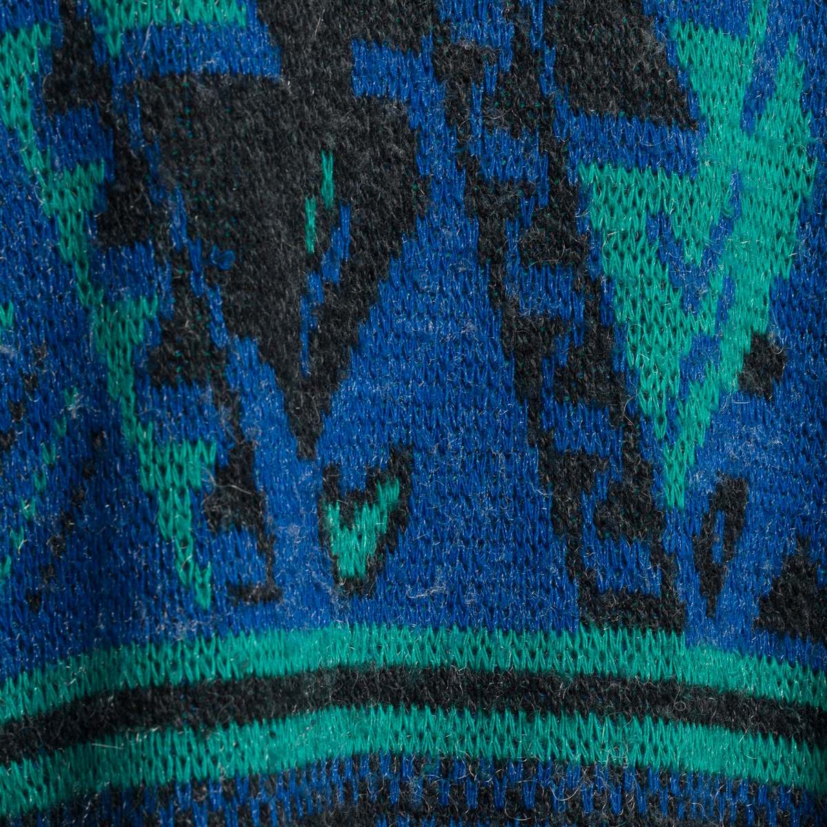 LUPO Jacquard Melange Yarn Drop Shoulder Jumper - Azurite - Image 5 of 8