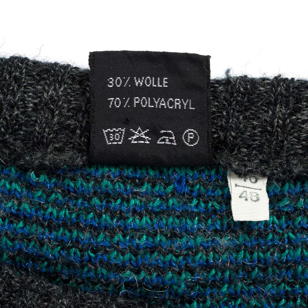 LUPO Jacquard Melange Yarn Drop Shoulder Jumper - Azurite - Image 8 of 8