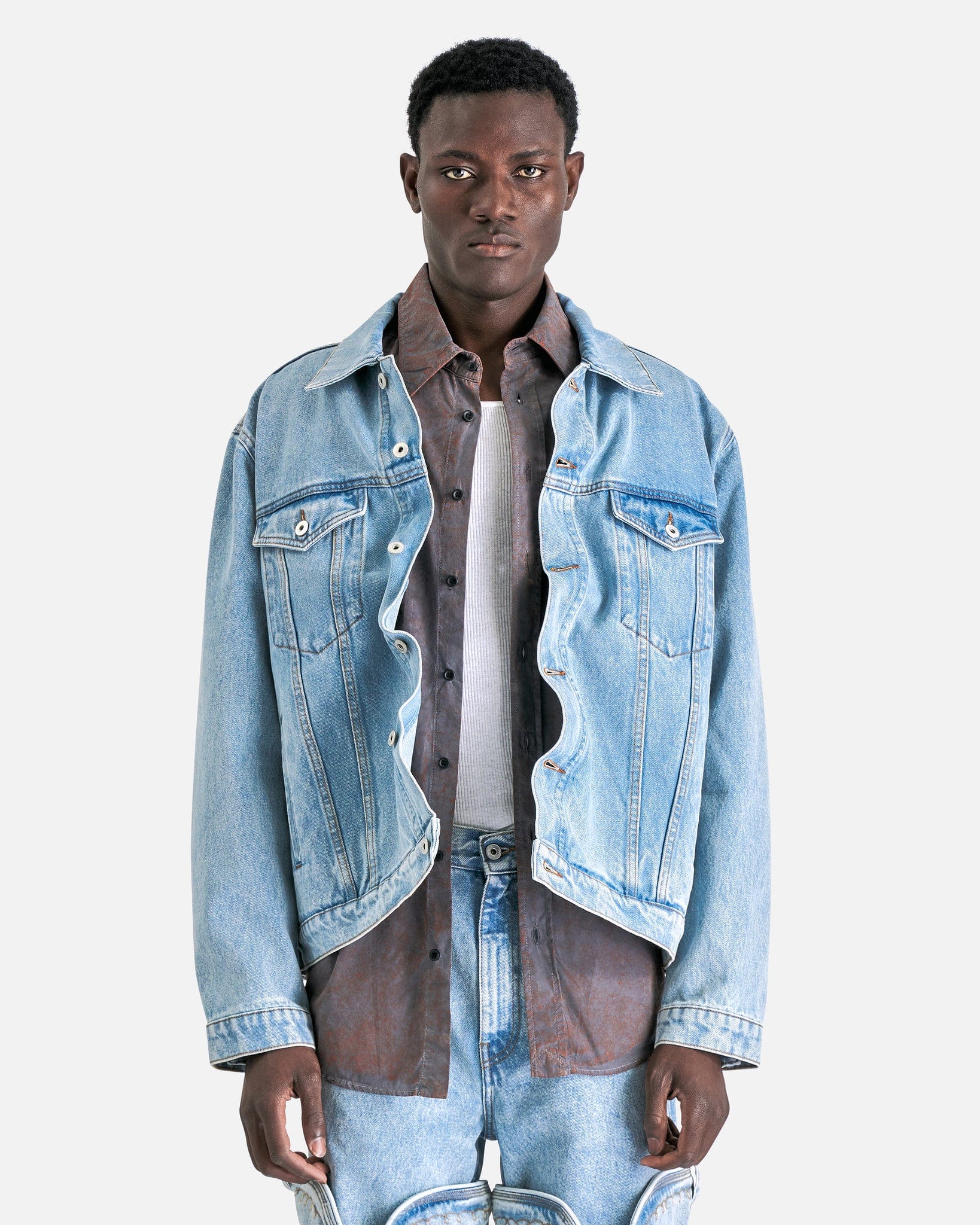 Evergreen Wire Denim Jacket - Evergreen Ice Blue | Garmentory