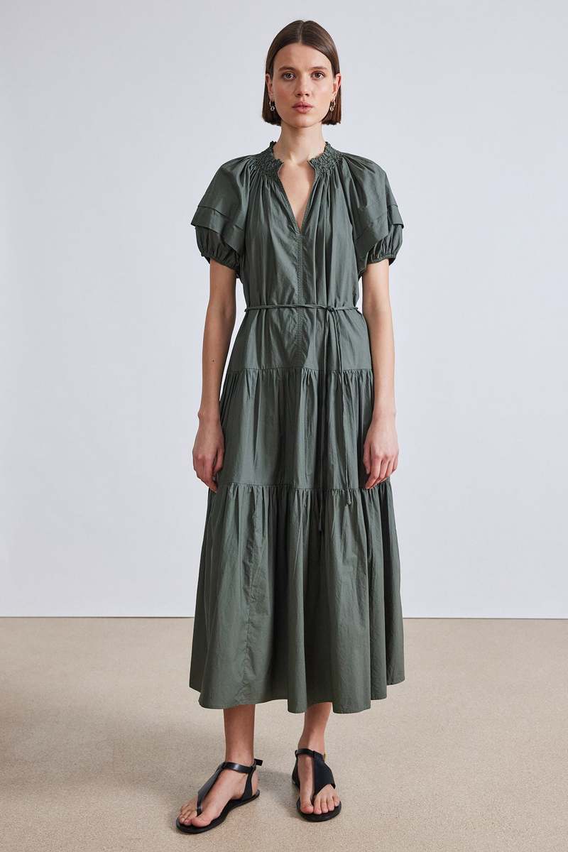 Apiece Apart Uva Romantic Maxi Dress - Thyme Apiece Apart Uva Romantic Maxi Dress - Thyme