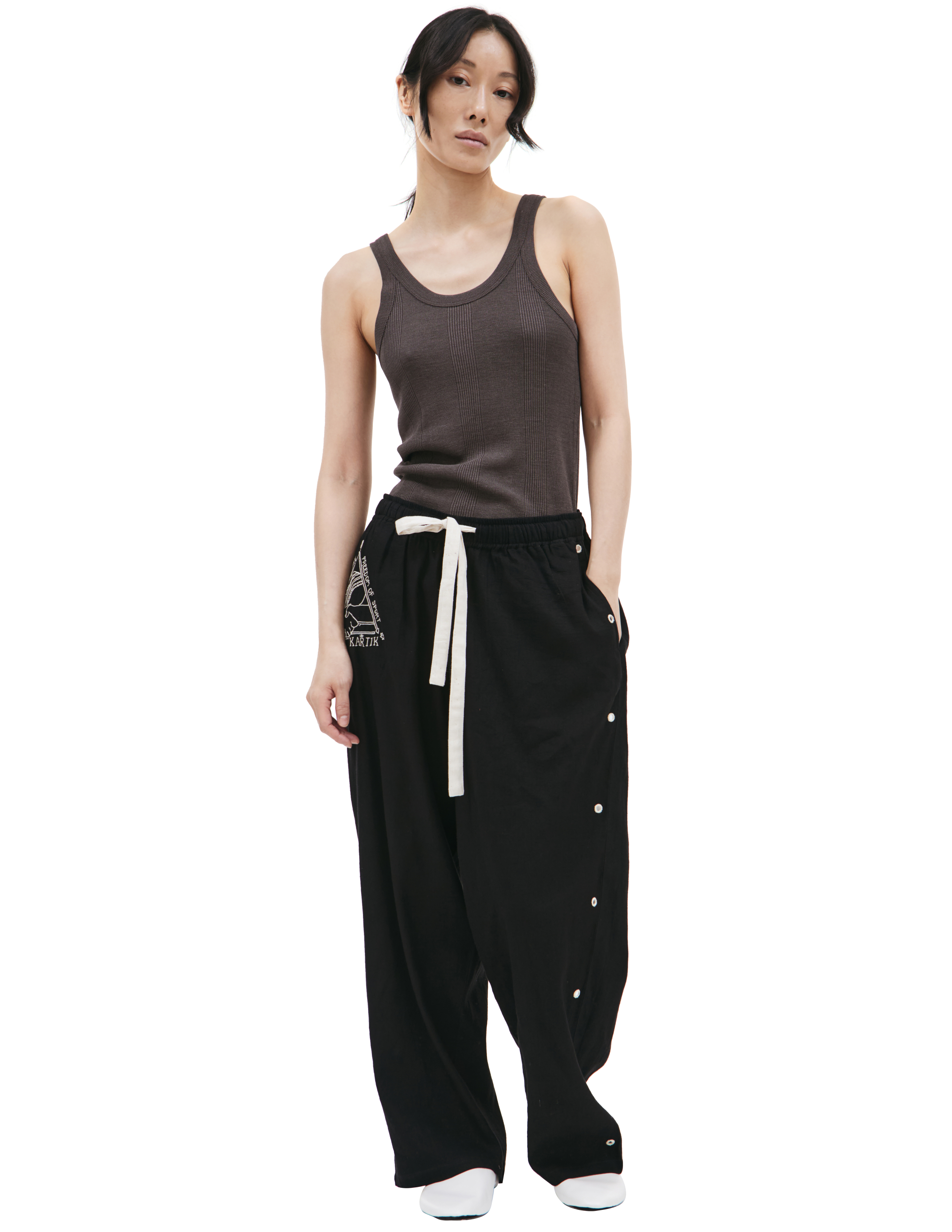 KARTIK Research Embroidered Trousers - Black | Garmentory
